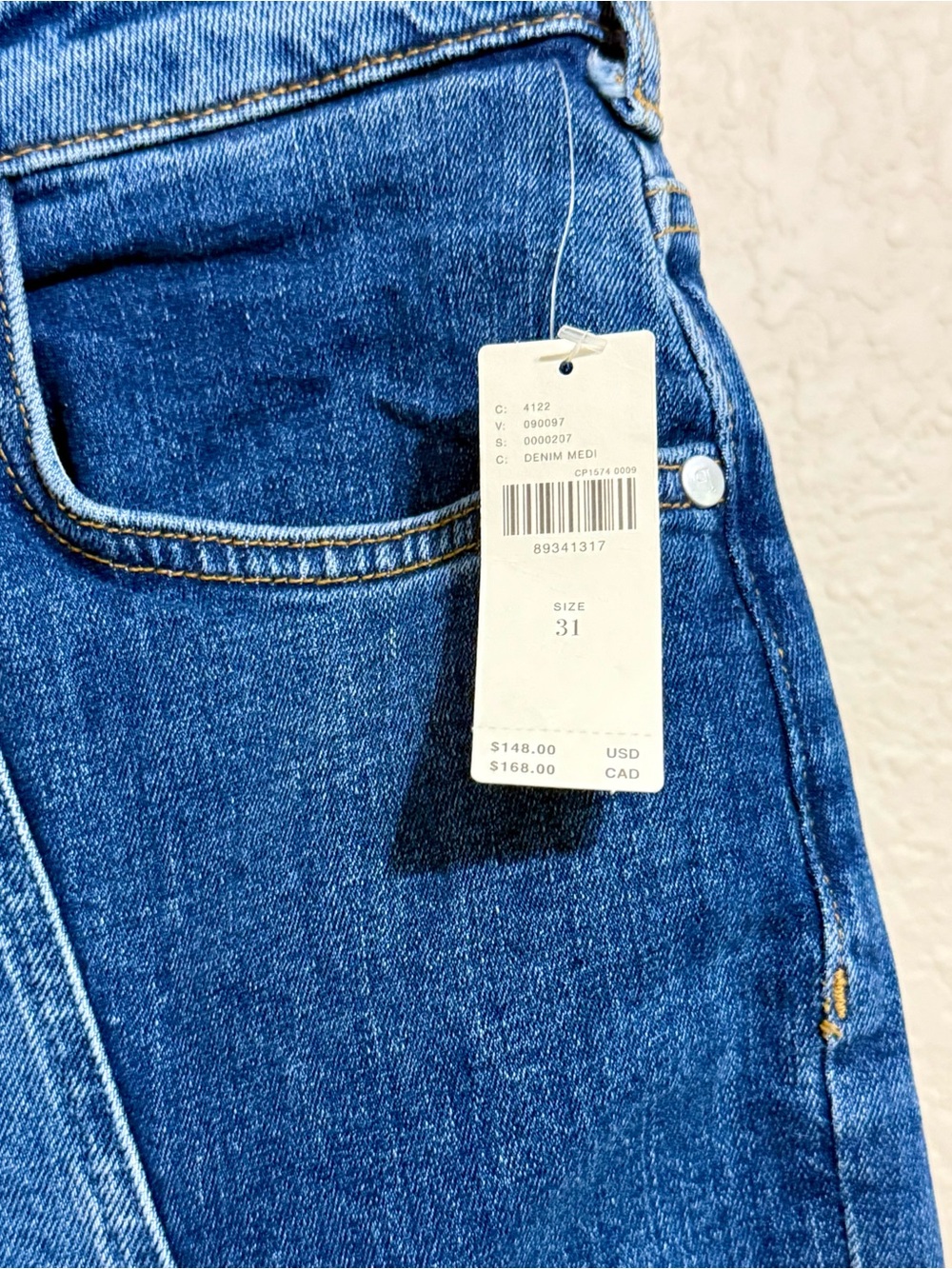 Pilcro Anthropologie Vintage High Rise Straight Leg Jeans Size 31 NWT - Picture 3 of 15